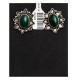 Malachite .925 Sterling Silver Certified Authentic Navajo Native American Flower Stud Earrings 24248 All Products NB160528034815 24248 (by LomaSiiva)