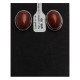Certified Authentic Handmade Navajo .925 Sterling Silver Natural Red Jasper Stud Native American Earrings 24391-5