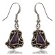 Sugilite .925 Sterling Silver Certified Authentic Navajo Native American Flower Dangle Earrings 27245 All Products NB160528034812 27245 (by LomaSiiva)