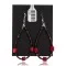 Coral .925 Sterling Silver Certified Authentic Navajo Native American Hoop Dangle Earrings 27281