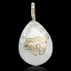 Delicate 12kt Gold Filled and .925 Sterling Silver Bear Handmade Certified Authentic Navajo Native American Pendant 24473