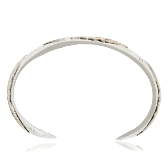 12kt Gold Filled and .925 Sterling Silver Certified Authentic Feather Handmade Navajo Native American Cuff Bracelet 13094-5 12kt Gold Filled and .925 Sterling Silver Certified Authentic Feather Handmade Navajo Native American Cuff Bracelet 13094-5