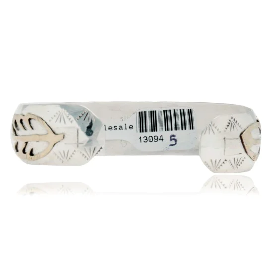 12kt Gold Filled and .925 Sterling Silver Certified Authentic Feather Handmade Navajo Native American Cuff Bracelet 13094-5 12kt Gold Filled and .925 Sterling Silver Certified Authentic Feather Handmade Navajo Native American Cuff Bracelet 13094-5