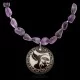 Hummingbird .925 Sterling Silver Certified Authentic Navajo Native American Natural Amethyst Necklace 25519 Hummingbird .925 Sterling Silver Certified Authentic Navajo Native American Natural Amethyst Necklace 25519