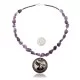 Hummingbird .925 Sterling Silver Certified Authentic Navajo Native American Natural Amethyst Necklace 25519 Hummingbird .925 Sterling Silver Certified Authentic Navajo Native American Natural Amethyst Necklace 25519