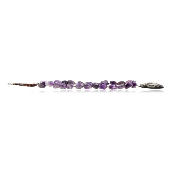 Hummingbird .925 Sterling Silver Certified Authentic Navajo Native American Natural Amethyst Necklace 25519 Hummingbird .925 Sterling Silver Certified Authentic Navajo Native American Natural Amethyst Necklace 25519