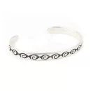 Prayer Feather Handmade Certified Authentic Hopi .925 Sterling Silver Native American Bracelet 12799-1