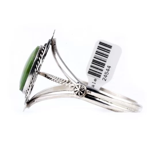 .925 Sterling Silver Handmade Navajo Turquoise Cuff Bracelet 24544