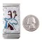 Deer .925 Sterling Silver Ray Begay Certified Authentic Handmade Navajo Native American Natural Turquoise Coral Money Clip 11253-5 Deer .925 Sterling Silver Ray Begay Certified Authentic Handmade Navajo Native American Natural Turquoise Coral Money Clip 11253-5