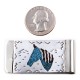 Horse Head .925 Sterling Silver Ray Begay Certified Authentic Handmade Navajo Native American Natural Turquoise Coral Money Clip 11253-10