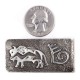 Buffalo .925 Sterling Silver Ray Begay Certified Authentic Handmade Navajo Native American Money Clip  13194-19