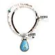 Drop .925 Sterling Silver Certified Authentic Handmade Navajo Native American Natural Turquoise Necklace And Pendant 390682203299
