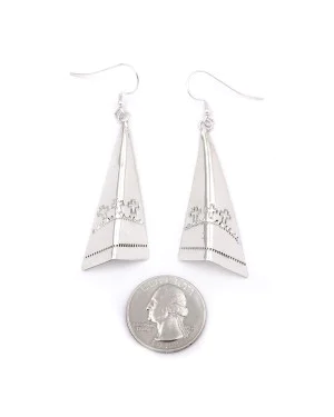 Cross Sun .925 Starling Silver Certified Authentic Handmade Navajo Native American Earrings 27265-2 Cross Sun .925 Starling Silver Certified Authentic Handmade Navajo Native American Earrings 27265-2