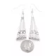 Heart Sun .925 Starling Silver Certified Authentic Handmade Navajo Native American Earrings  27265-4