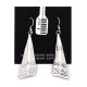 Feather Buffalo Teepee .925 Starling Silver Certified Authentic Handmade Navajo Native American Earrings  27265-1