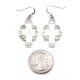Cross Sun .925 Starling Silver Certified Authentic Handmade Navajo Native American Earrings  27263
