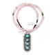 Sun .925 Sterling Silver Certified Authentic Handmade Navajo Native American Natural Turquoise And Rose Quartz Necklace And Pendant 370929328033 Sun .925 Sterling Silver Certified Authentic Handmade Navajo Native American Natural Turquoise And Rose Quartz Necklace And Pendant 370929328033