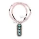 Sun .925 Sterling Silver Certified Authentic Handmade Navajo Native American Natural Turquoise And Rose Quartz Necklace And Pendant   370929328033