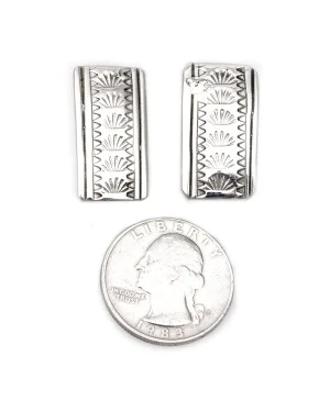 Sun .925 Starling Silver Certified Authentic Handmade Navajo Native American Earrings  24374-2