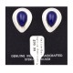 Drop .925 Starling Silver Certified Authentic Handmade Navajo Native American Lapis lazuli Earrings  18315-5