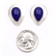 Drop .925 Starling Silver Certified Authentic Handmade Navajo Native American Lapis lazuli Earrings  18315-5