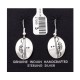 Sun .925 Starling Silver Certified Authentic Handmade Navajo Native American Earrings  27260-3