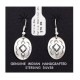 Sun Diamond .925 Starling Silver Certified Authentic Handmade Navajo Native American Earrings  27260-1