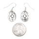 Sun Diamond .925 Starling Silver Certified Authentic Handmade Navajo Native American Earrings  27260-1
