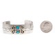 Nickel Brass Certified Authentic Handmade Navajo Natural Turquoise Native American Bracelet 13031-4