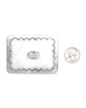 Sun Nickel Certified Authentic Handmade Navajo Native American White Howlite Buckle 1208-2 Sun Nickel Certified Authentic Handmade Navajo Native American White Howlite Buckle 1208-2