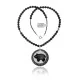 Bear .925 Sterling Silver Certified Authentic Navajo Native American Natural Turquoise Black Onyx Necklace 11051-3 Bear .925 Sterling Silver Certified Authentic Navajo Native American Natural Turquoise Black Onyx Necklace 11051-3