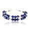 Lapis .925 Sterling Silver Certified Authentic Navajo Native American Link Bracelet 12742-102