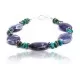 .925 Sterling Silver Certified Authentic Navajo Native American Natural Turquoise and Lapis Link Bracelet 12891-7 .925 Sterling Silver Certified Authentic Navajo Native American Natural Turquoise and Lapis Link Bracelet 12891-7