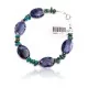 .925 Sterling Silver Certified Authentic Navajo Native American Natural Turquoise and Lapis Link Bracelet 12891-7 .925 Sterling Silver Certified Authentic Navajo Native American Natural Turquoise and Lapis Link Bracelet 12891-7