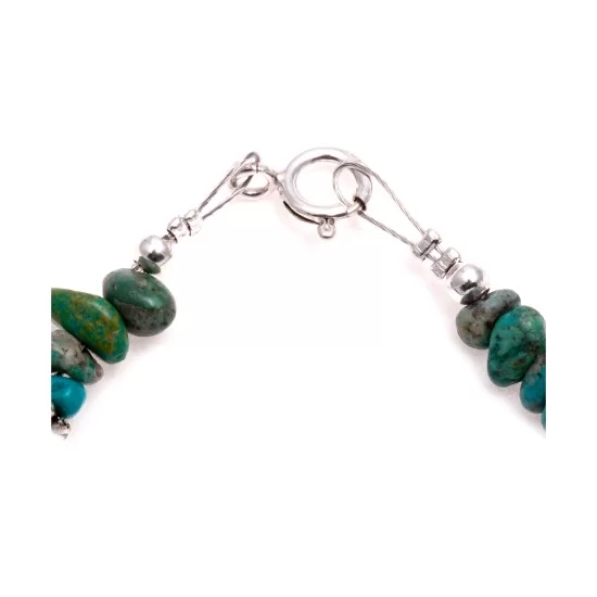 .925 Sterling Silver Certified Authentic Navajo Native American Natural Turquoise and Lapis Link Bracelet 12891-7 .925 Sterling Silver Certified Authentic Navajo Native American Natural Turquoise and Lapis Link Bracelet 12891-7