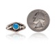 Denim Lapis .925 Sterling Silver Certified Authentic Navajo Native American Handmade Ring 13204-3