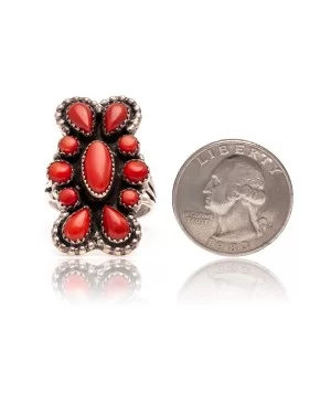 Spiny Oyster .925 Sterling Silver Certified Authentic Navajo Native American Handmade Ring 13206 Spiny Oyster .925 Sterling Silver Certified Authentic Navajo Native American Handmade Ring 13206