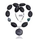 Natural Turquoise and Jasper .925 Sterling Silver Certified Authentic Navajo Native American Necklace 15409-39