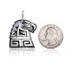 Eagle .925 Sterling Silver Certified Authentic Handmade Hopi Native American Pendant 15919