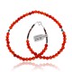 Natural Turquoise and Carnelian .925 Sterling Silver Certified Authentic Navajo Native American Necklace 16083-10