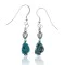 Natural Turquoise .925 Sterling Silver Hooks Certified Authentic Navajo Native American Heart Earrings 18052