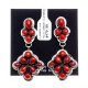 Coral .925 Starling Silver Certified Authentic Navajo Native American Handmade Post Earrings  18198-20