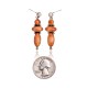Orange Spiny Oyster .925 Starling Silver Certified Authentic Navajo Native American Handmade Post Earrings  18198-30