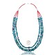 Natural Turquoise and Amethyst and Coral .925 Sterling Silver Certified Authentic Navajo Native American 3 Strand Necklace 25248