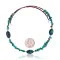 Natural Turquoise Certified Authentic Navajo Native American Adjustable 3 Stone Choker Wrap Necklace 25498