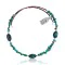 Natural Turquoise Certified Authentic Navajo Native American Adjustable 3 Stone Choker Wrap Necklace 25498