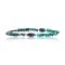 Natural Turquoise Certified Authentic Navajo Native American Adjustable 3 Stone Choker Wrap Necklace 25498