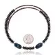 Natural Turquoise and Hematite Certified Authentic Navajo Native American Adjustable Choker Wrap Necklace and Chain 25560 Natural Turquoise and Hematite Certified Authentic Navajo Native American Adjustable Choker Wrap Necklace and Chain 25560