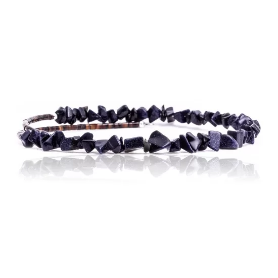 Purple Goldstone Certified Authentic Navajo Native American Adjustable Choker Wrap Necklace 25562 Purple Goldstone Certified Authentic Navajo Native American Adjustable Choker Wrap Necklace 25562