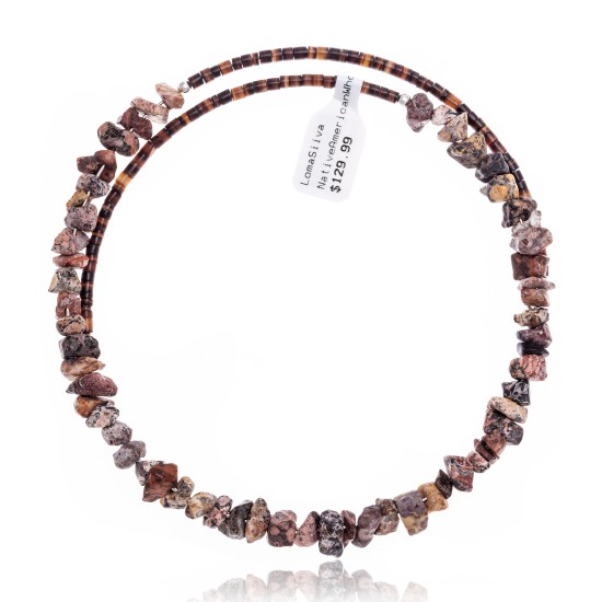 Jasper Certified Authentic Navajo Native American Adjustable Choker Wrap Necklace 25564 All Products NB180926223233 25564 (by LomaSiiva)